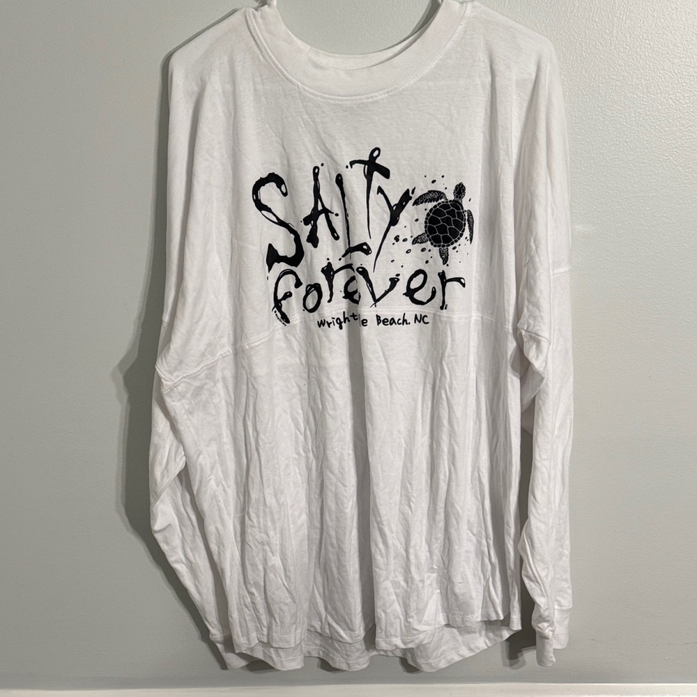 Forever 21 White Graphic Long Sleeve Tee